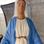 Finished Blessed Mother Statue and Pedestal Restoration