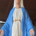 Finished Blessed Mother Statue and Pedestal Restoration