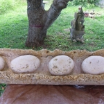 Restored Dinosaur Egg Sculpture